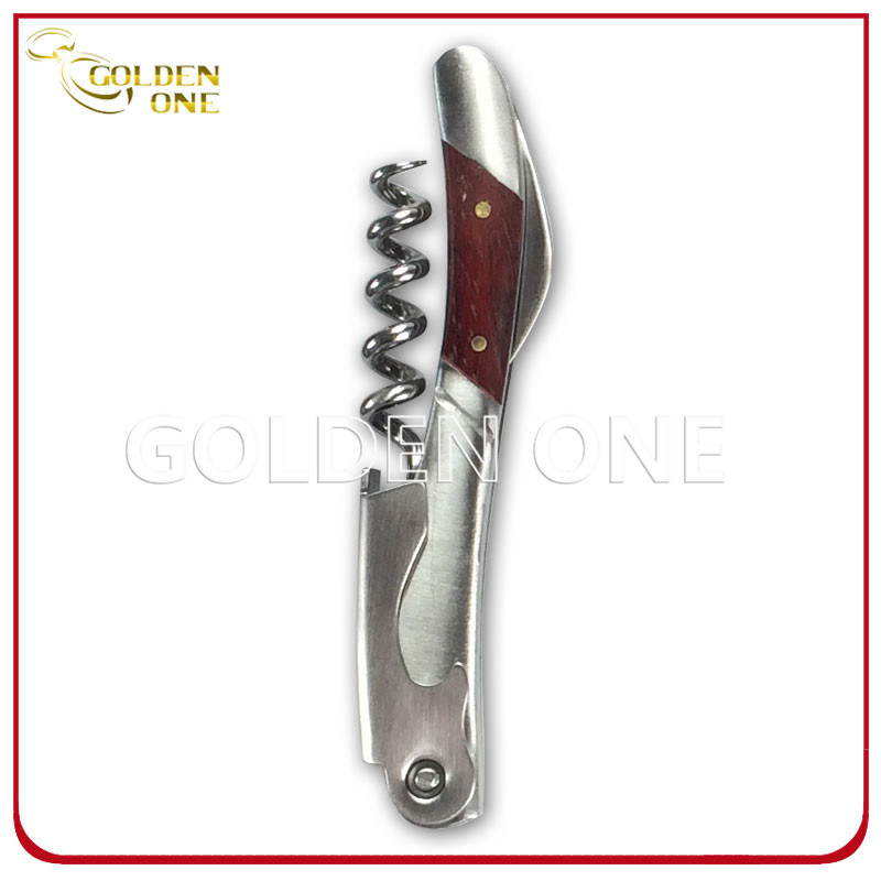 Promotion Gift Firm Wooden Handle Wine Corkscrew