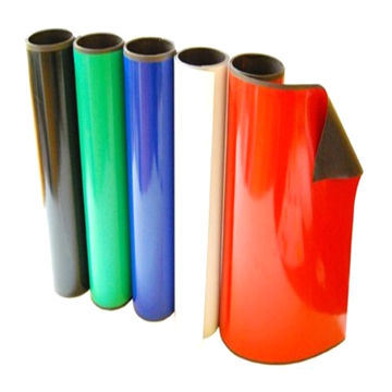 Flexible 30000*610*0.4mm Soft Colorful PVC Adhesive Rubber Magnet Roll