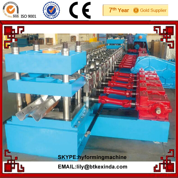 Highway Guardrail W-Beam Galvanized Steel Highway Guardrail Roll Forming Machine