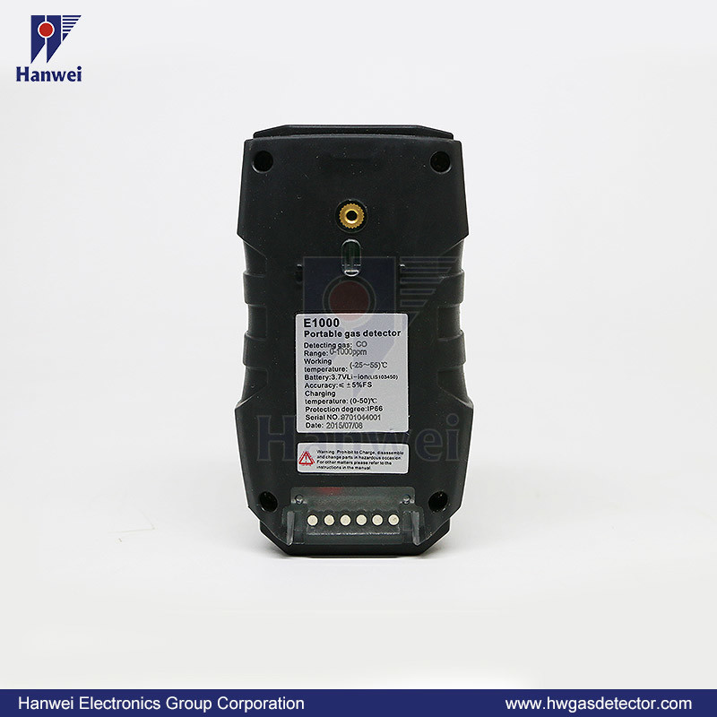 IP66 Industrial Portable Single Gas Detector for CO2/O2/So2/pH3/No2 (E1000)