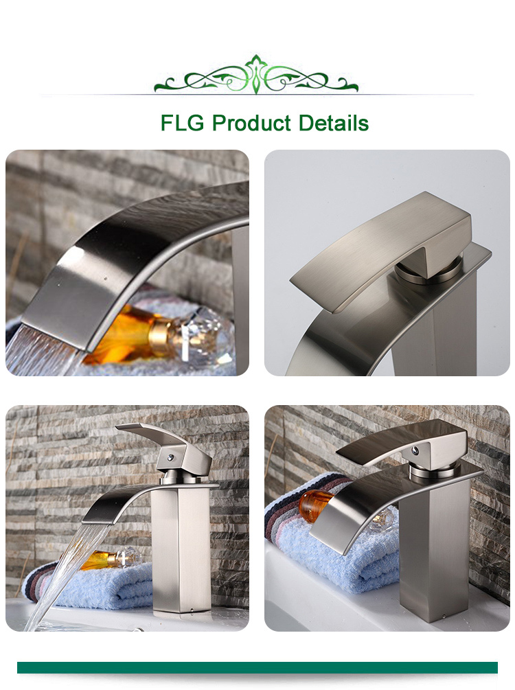 Flg Nickel Brushed Bathroom /Sanoitary /Kitchen Single Handle Water Faucet