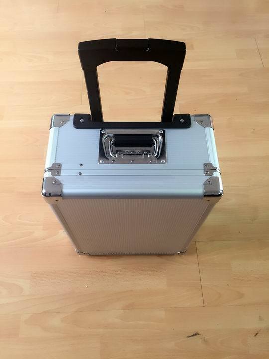 Portable OEM Aluminum Luggage Tool Trolley Case with Wheels and Rod (KeLi-trolley-1021)