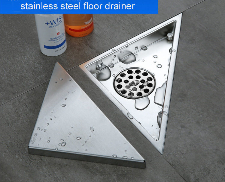 New Style Triangle Bathroom Stainless Steel Shower Floor Drain