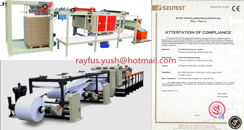 Automatic Paper Reel to Sheet Cutter with Stacker