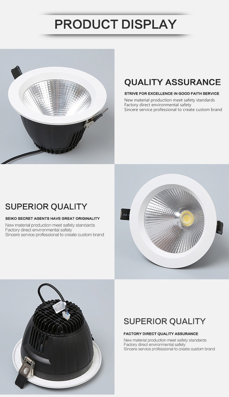 28W Durable Energy Saving LED COB Downlight