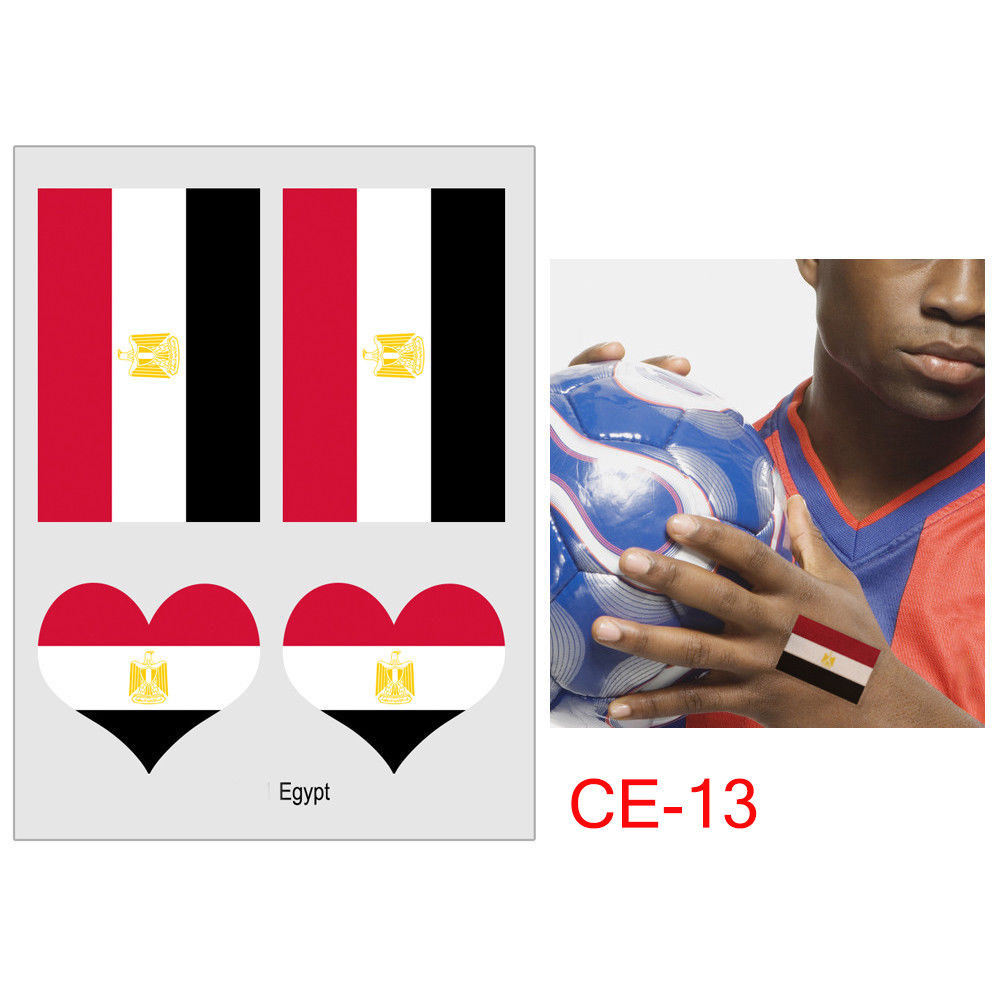 Enhance Soccer Fans Atmosphere National Flag Tattoo Face Temporary Stickers