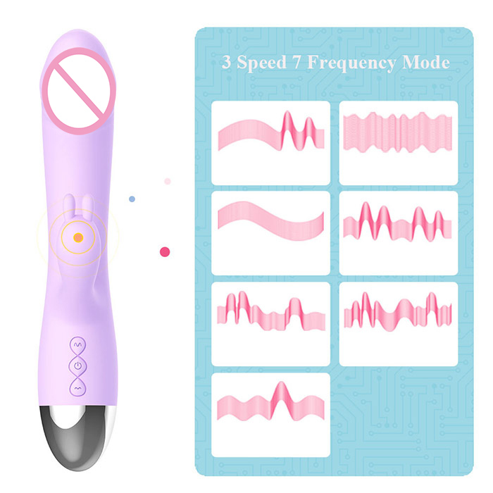 Rabbit Vibrator G Spot Clitoris Super Soft Massager Stimulator Rechargeable Wand Massager Adult Toys for Women