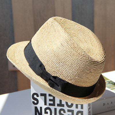 Custom Beach Summer Fedora Hat Men Paper Straw Hat