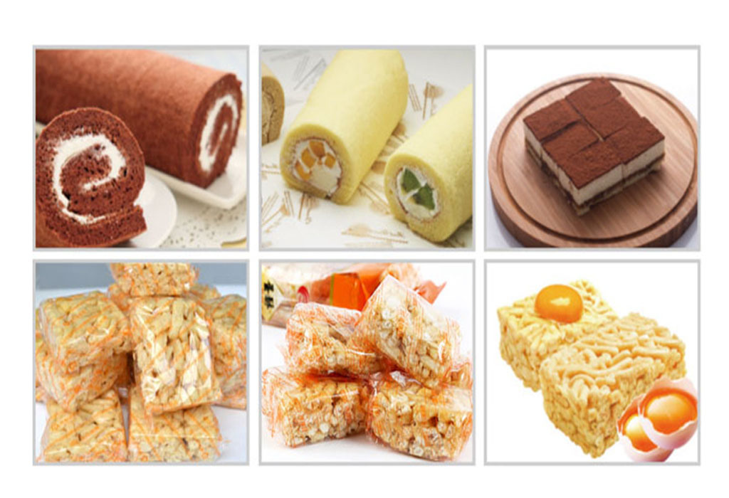 Automatic Feeding and Packing Line Packaging Machine for Food Such as Caramel Treats, Egg Rolls, Wafer and Chocolate, Slice Cake