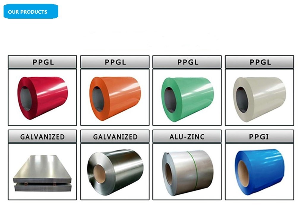 Color Coating Steel Sheets in Coils PPGI Back Color Ral6034