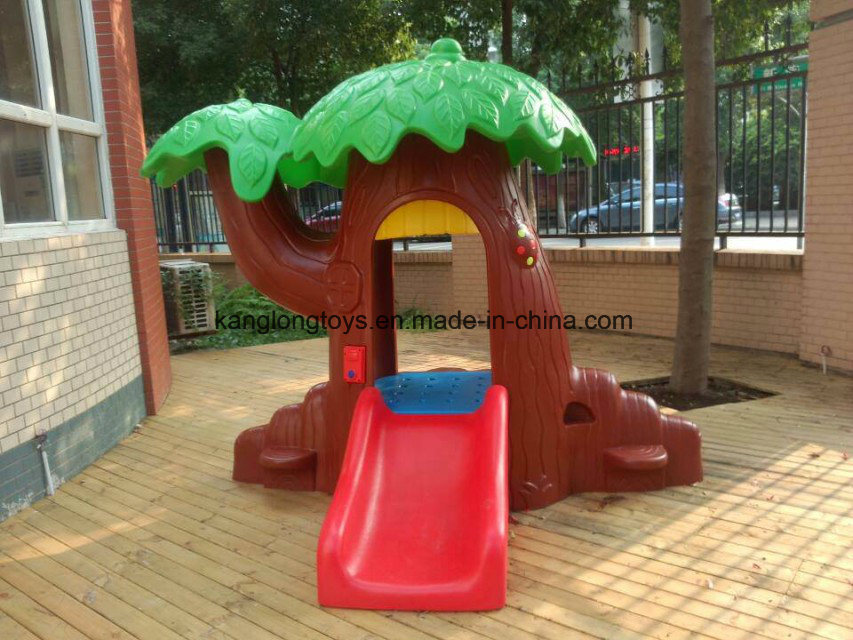 Little Tree House Playground Small Plastic Playhouse with Slide