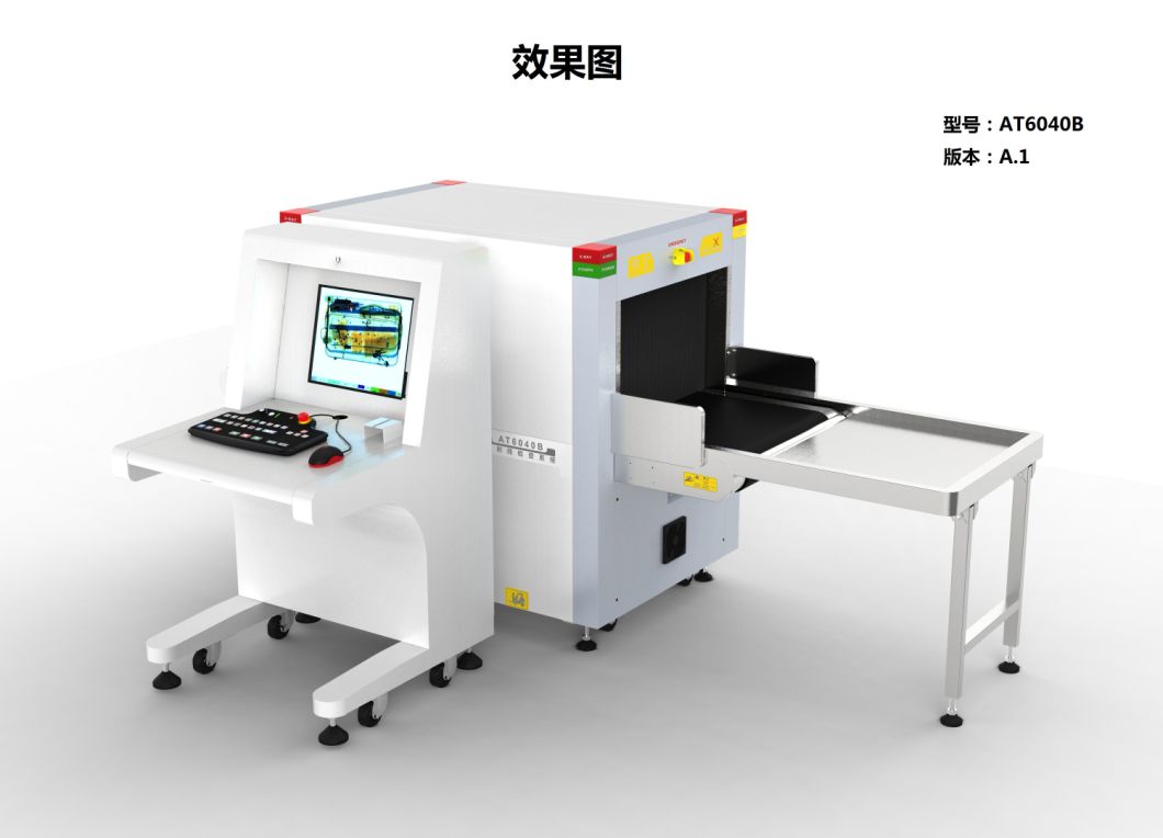 At6040b Security Inspection X-ray Machine for Baggage and Luggage Scanning and Screening with UK Detector