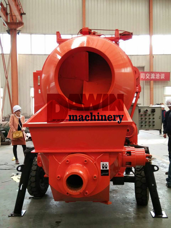 Competitive Price Stable Quality Concrete Pump with 450L Barrel Mixer