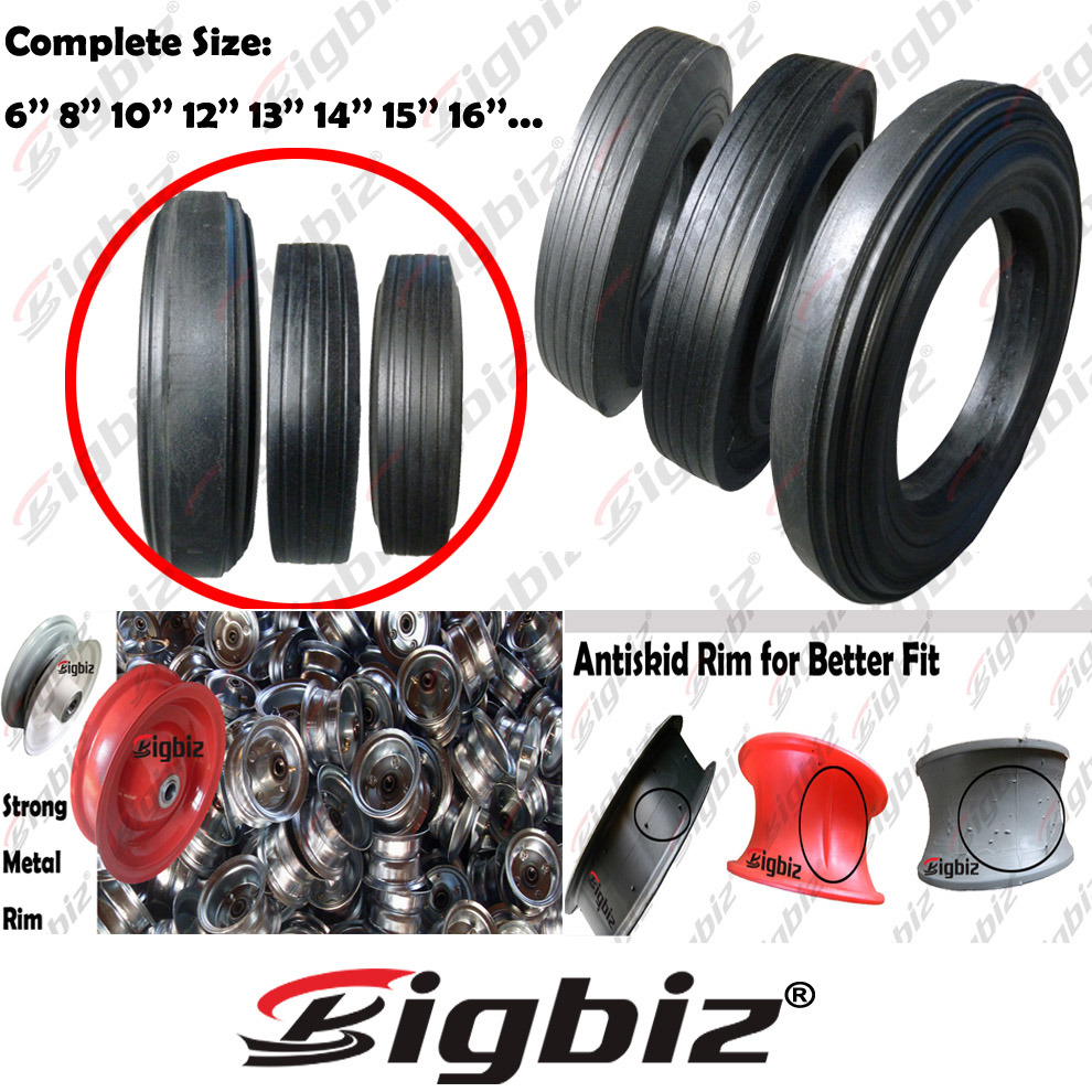 Pneumatic Solid Rubber Wheels for Trash Bin