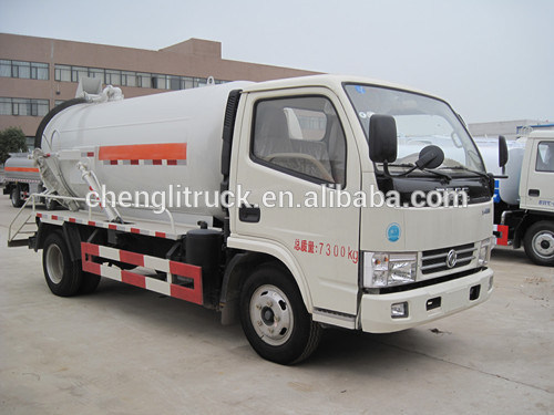 Diesel 90HP 4X2 5cbm Vacuum Sewage Suction Truck