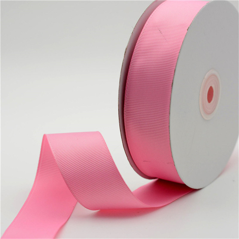 Stock Hotsale 38mm Silk Screen Printed Cake Pink Grosgrain Ribbon