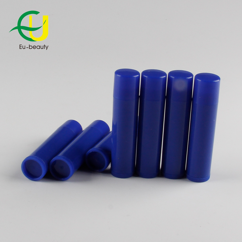 Dark Blue Plastic Cosmetic Lip Stick Tube