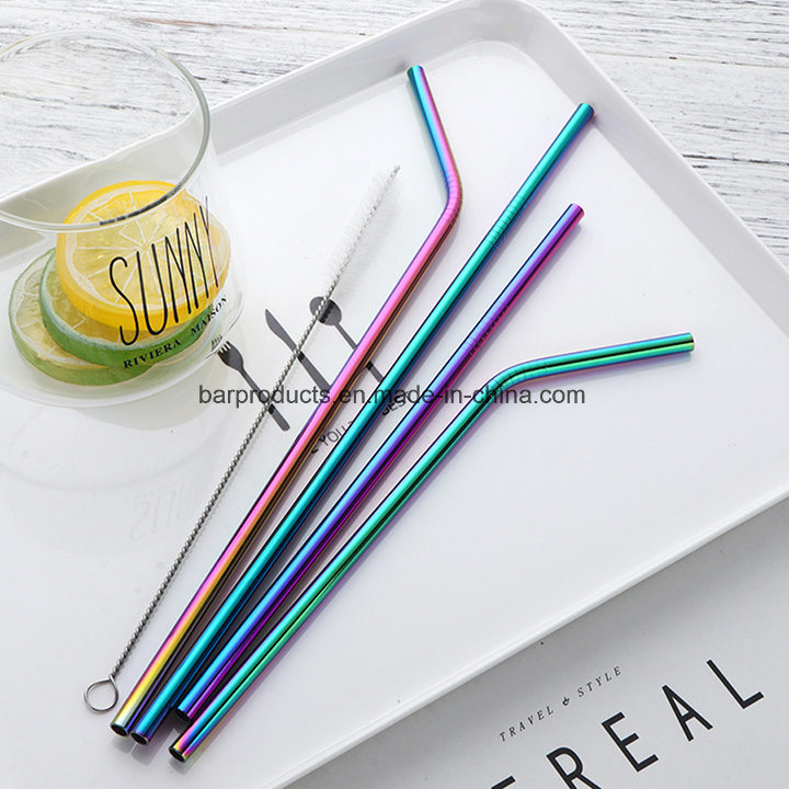 Factory Wholesale Color Drinking Custom Stainless Steel Drinking Straw Sucker