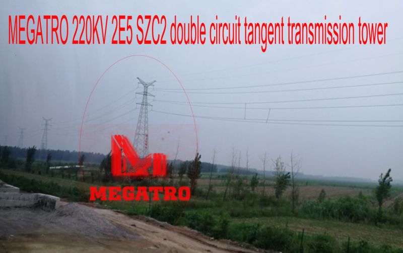 Megatro 220kv 2e5 Szc2 Double Circuit Tangent Transmission Tower