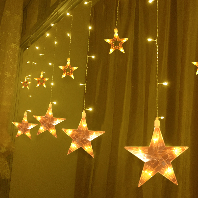 Low Voltage LED Stars Curtain Light for Christmas