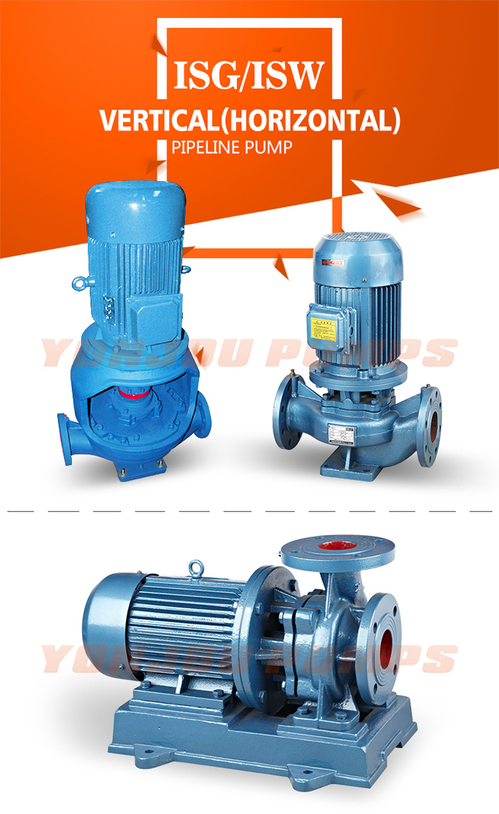 Pipeline Centrifugal Water Pump for Water, Chemical, Hot Water and Oil