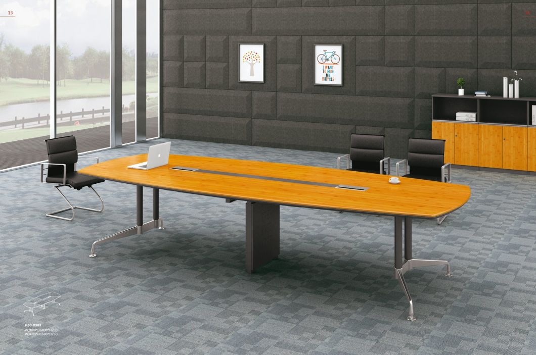 Modern Straight Wooden Top Meeting Room Conference Table (H60-0303)