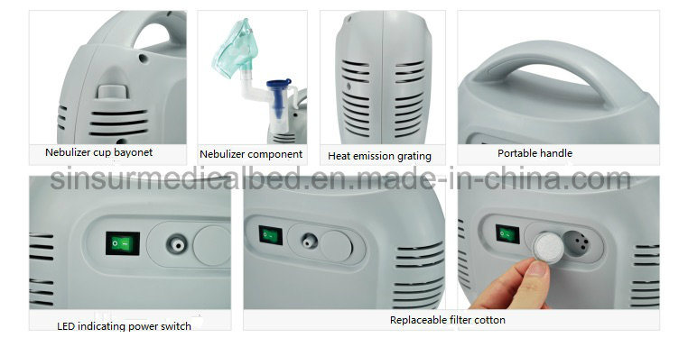 Respiratory Treatment Portable Home Health Care Air Compressing Nebulizer