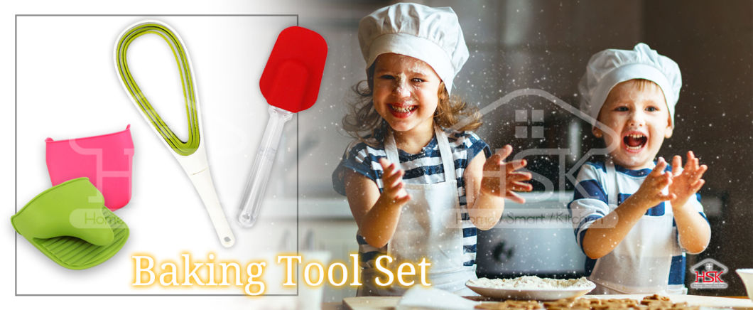 Baking Tool Set - Spatula/Egg Whisk/Oven Mitts Otsm-Set001