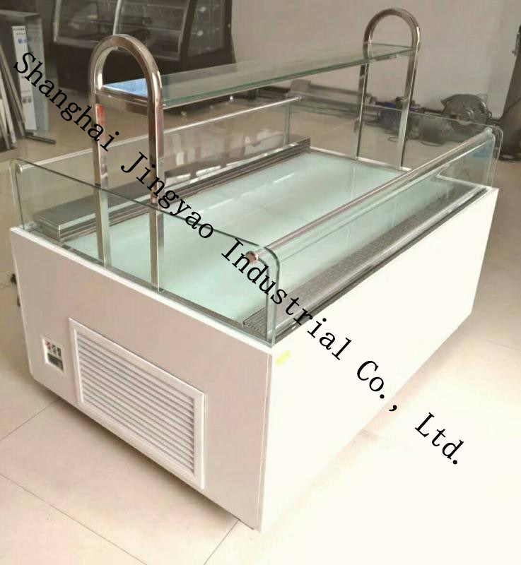 Curved Glass Display Cabinet Refrigeration for Cake