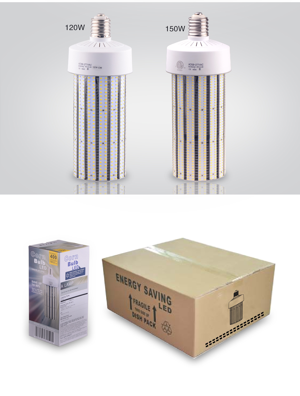 High Power 150W E40 LED Corn Light for Warehouse Lighting