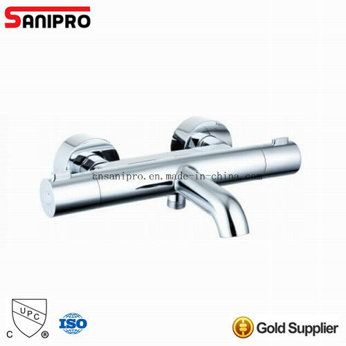 Sanipro High Level Brass Chrome Plated Thermostatic Water Bath Shower Mixer Faucets