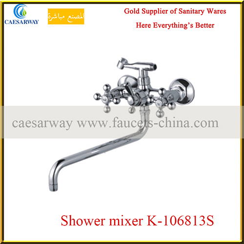 Cross Dual Handle Basin Faucet Tap with Acs Approved for Bathroom