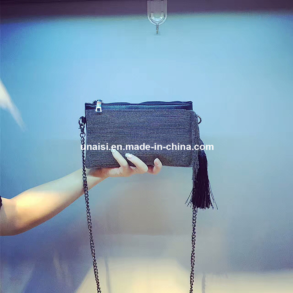 Metal Tassel Mini Messenger Crossbody Shoulder clutch Purse Bag