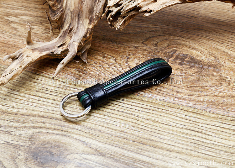 Custom PU Leather Key Chain Metal Steel Key Ring Accessories