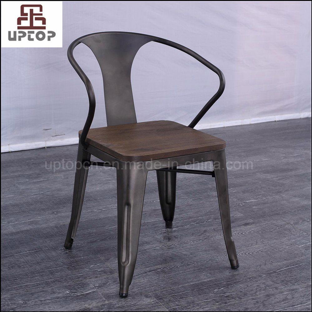 (SP-CS857) Industrial Rust Color Restaurant Metal Table and Chair Furniture
