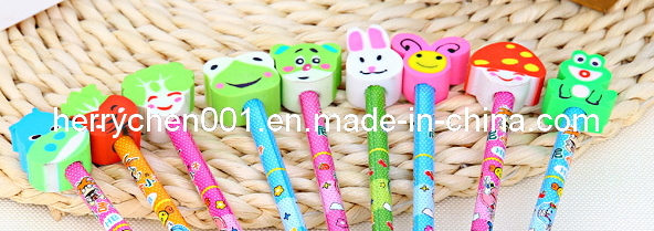 Hb Wooden Pencil with Animal Shaped Eraser, Sky-100