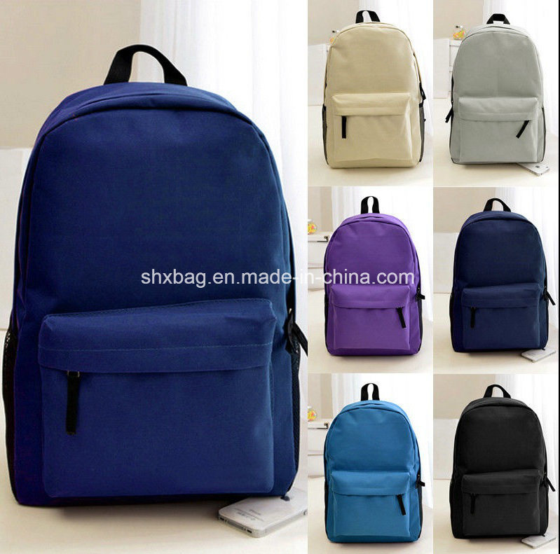 Fashionable Promotional Unisex School Canvas Backpack Travel Rucksack School Bag Bags Bookbags