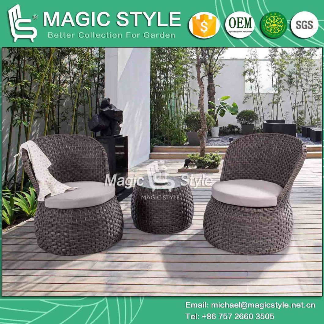 Swan Coffee Set Rattan Sofa P. E Wicker Sofa Rattan Coffee Sofa Coffee Table (MAGIC STYLE)