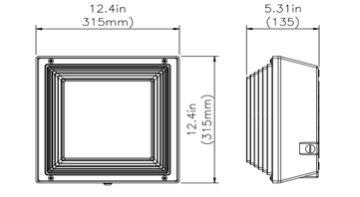 LED Gas Station Wall Pack Light for Hotel Park Lighting