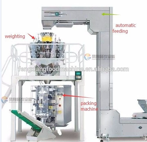 Automatic French Fries Potato Chips Food Weighing Packing Packaging Machine