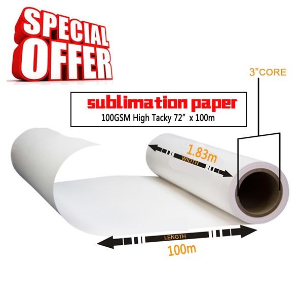 100g High Sticky Sublimation Transfer Paper 72