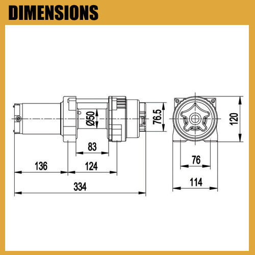 12V 3000lbs Pulling Electric Winch with Wire Rope