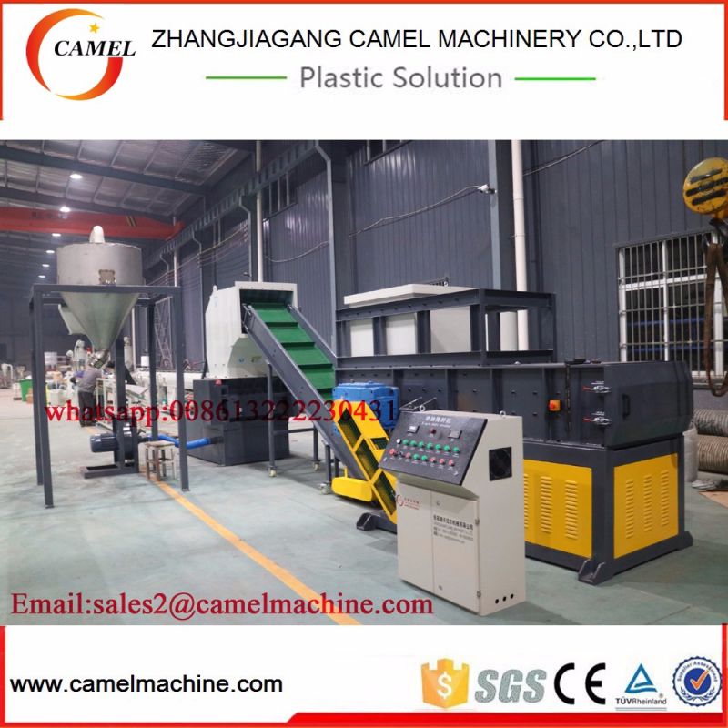 Big Plastic Block and Lump Single Shaft Shredder with Crusher