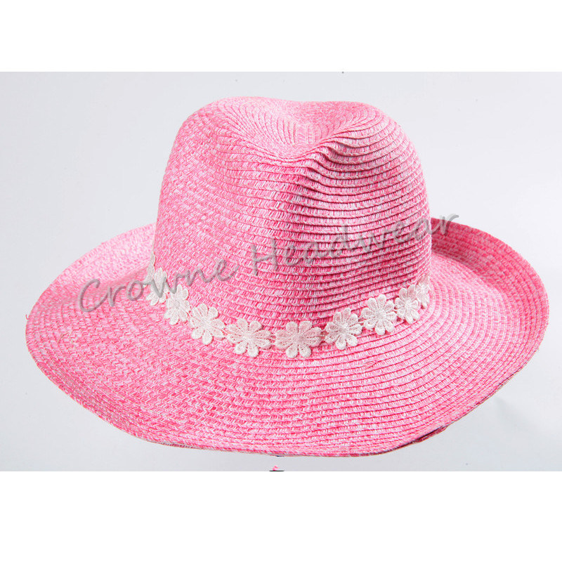 Widebrim Lady Summer Hat Paper Straw Panama Bucket Hat