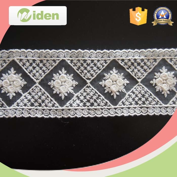 Nylon Lace Fabric Embroidered Stone Flower Embroidery Lace