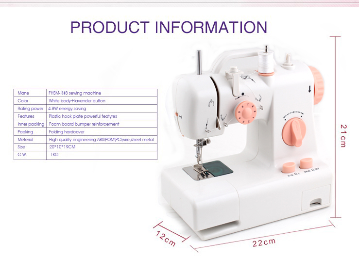 Factory Mini Chain Stitch Sewing Machine with Foot Pedal Fhsm-318