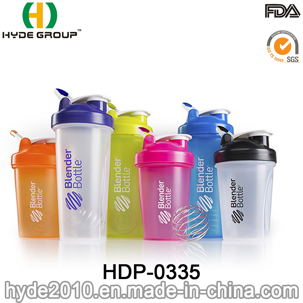 Customized BPA Free 600ml PP Protein Plastic Shaker Bottle