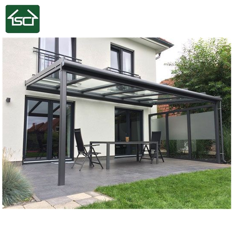 Sun Shelter Wall Mounted PC Roof Aluminium Patio Cover