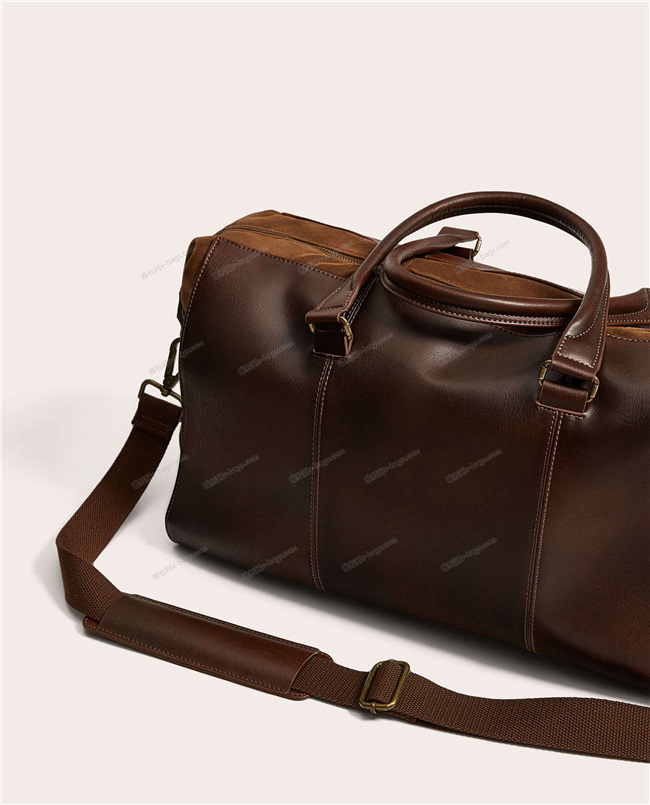 Guangzhou Factory Men's Genuine Leather Classical Fashion Travel Bag