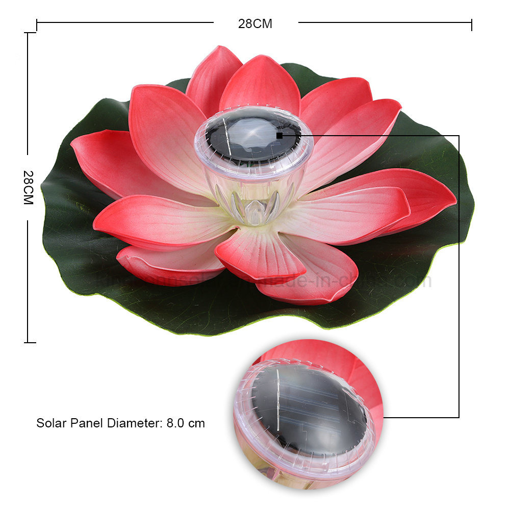 Garden Pool Floating Lotus Solar Light Night Flower Lamp for Pond Fountain Decoration Solar Lamps